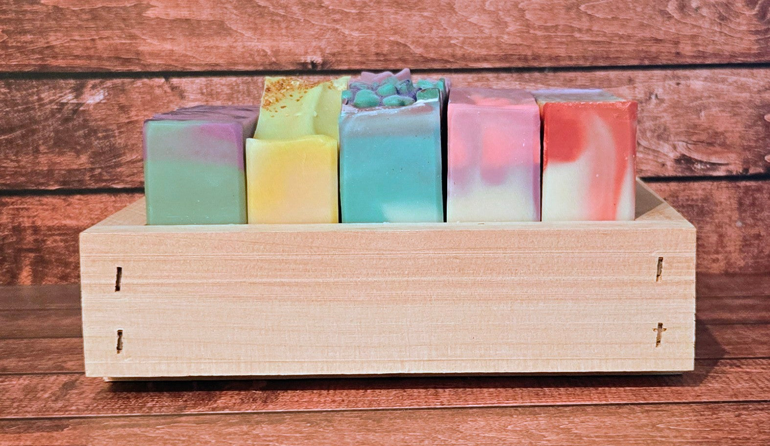 Crate of 5 Vegan Soaps!